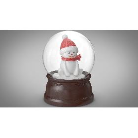 Snow Globe with a Snowman 3 model
